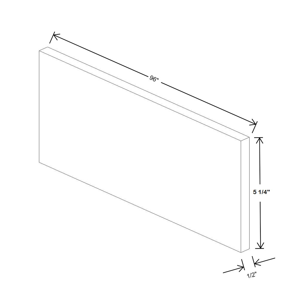 Fabuwood Allure Galaxy Indigo 96"W Base Molding {Not for Quest Lines]