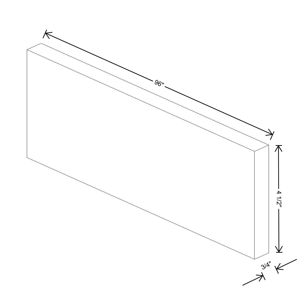 Fabuwood Illume Tuscany Nocce 3  Base Board Molding 4-1/2" X 96