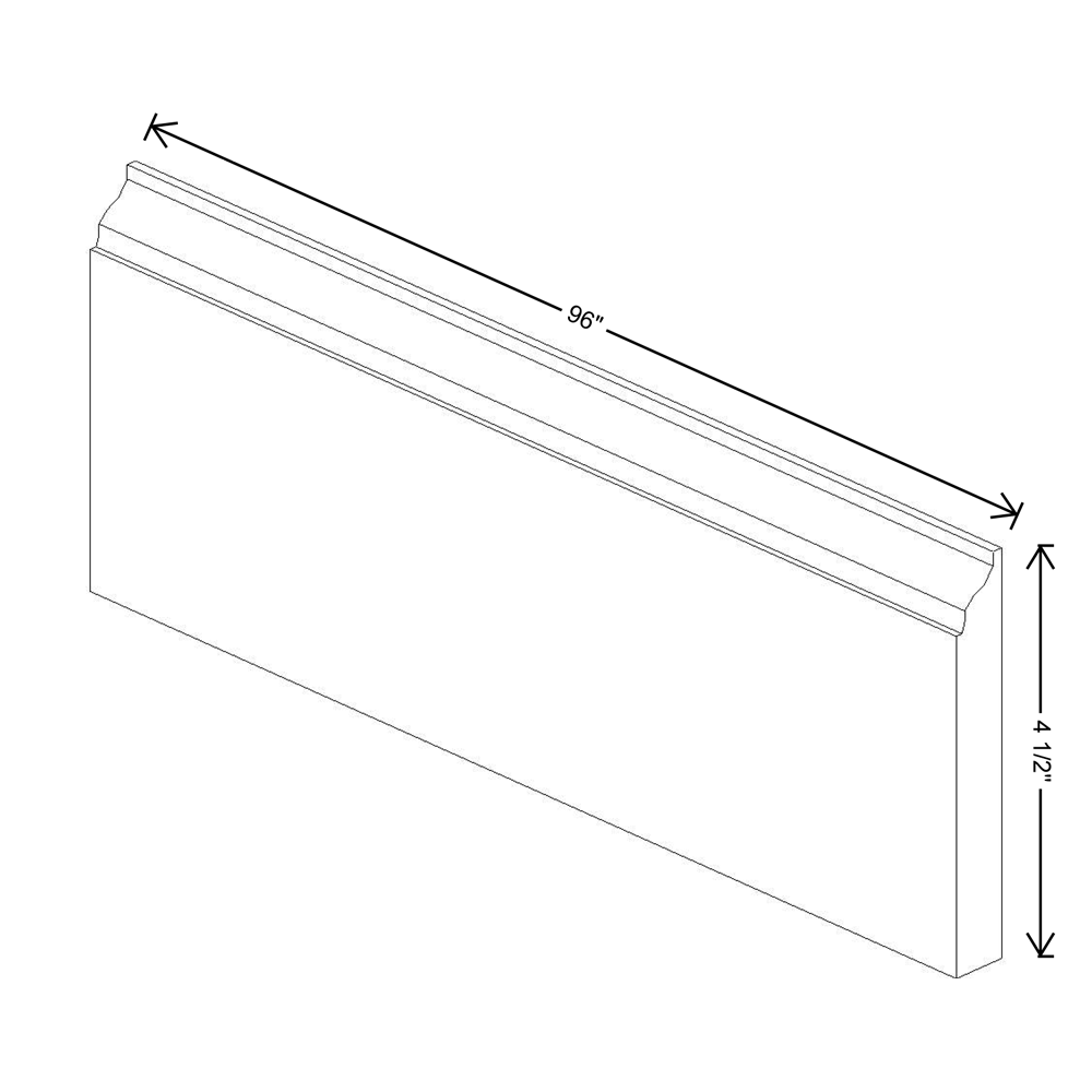 Fabuwood Allure Fusion Kona 96" Length Base Board Molding