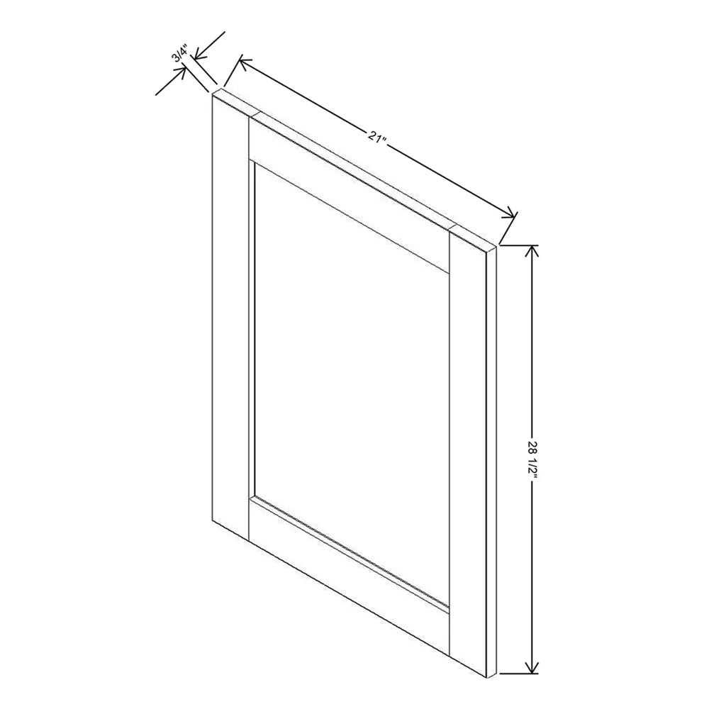 J&K Charcoal E2 Dummy Door Panel 21" W