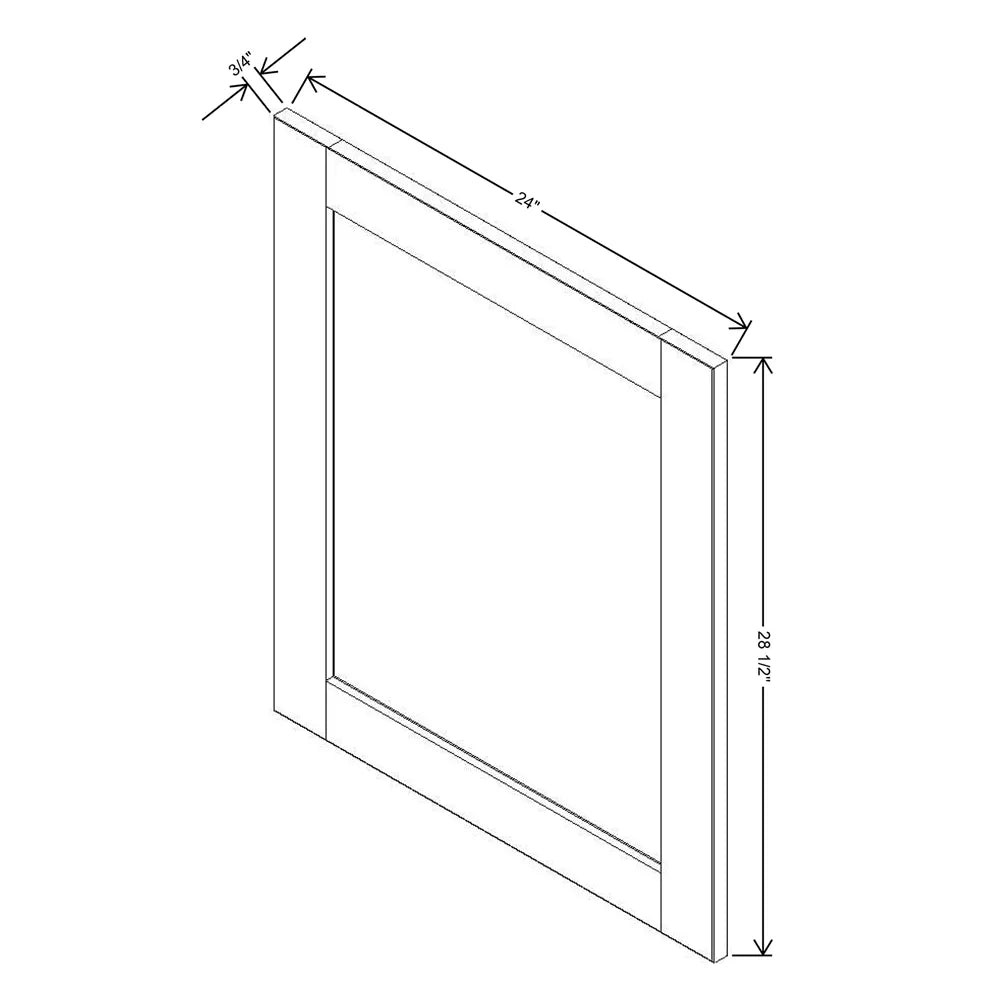 J&K Pearl Glazed H9 Dummy Door Panel 24" W