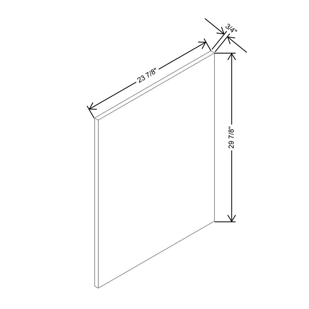 CNC Concord Sydney White 24" W X 30" H Decorative End
