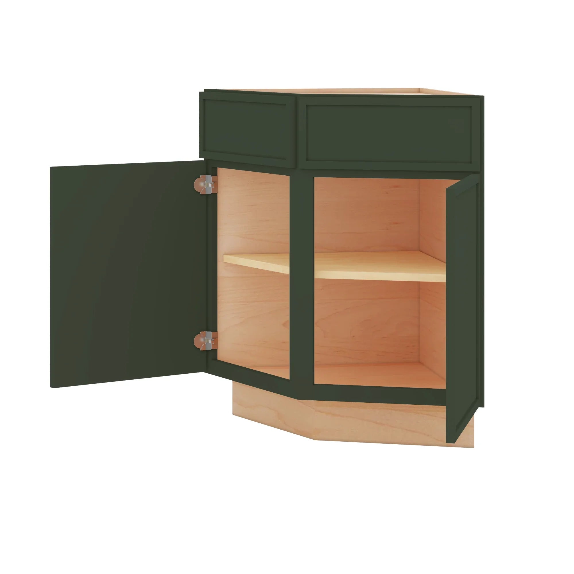 Modernform Cabinet Slim Sage Green 24" W X 34 1/2" H X 24" D Base End Corner Cabinet
