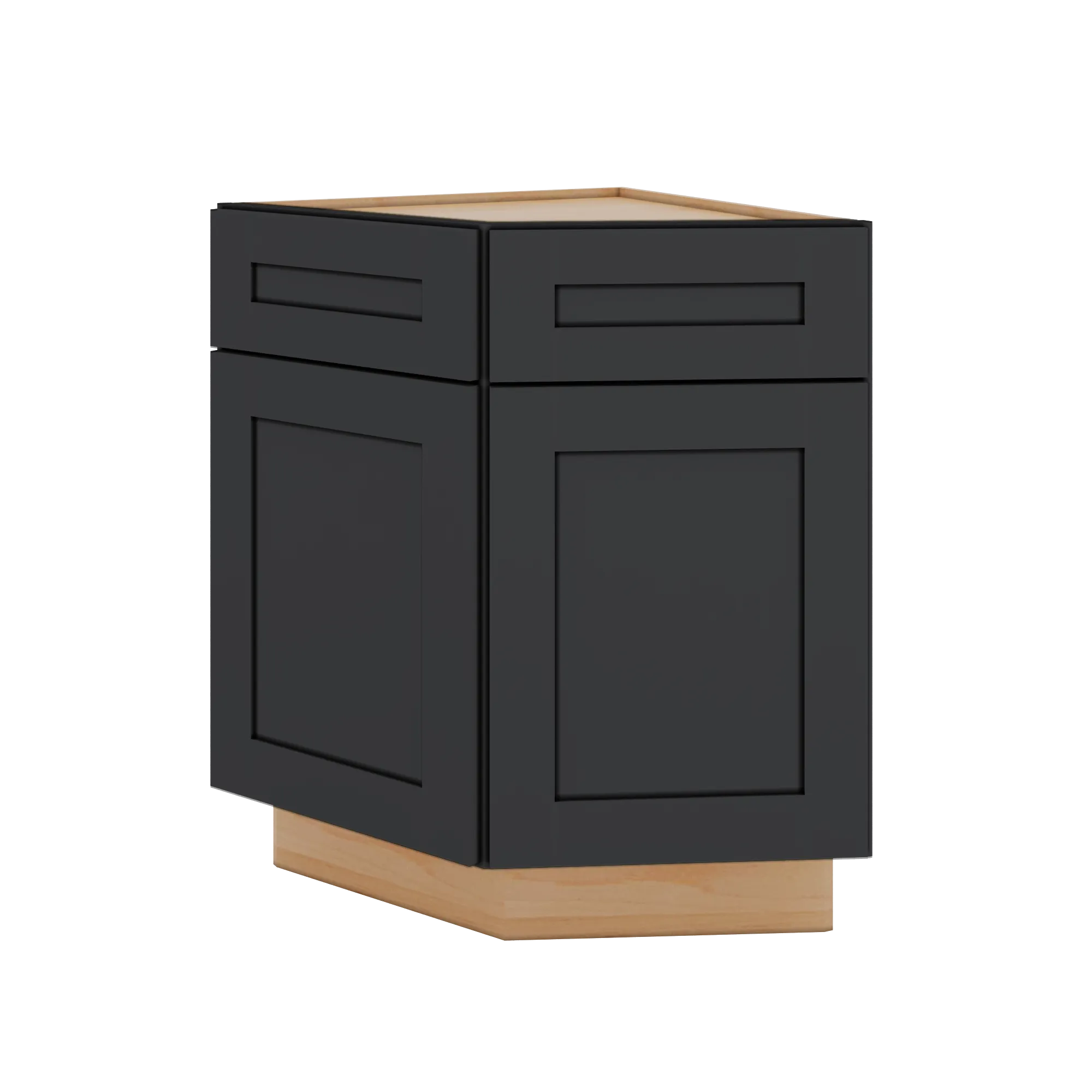 Modernform Cabinet Onyx Black Shaker 24" W X 34 1/2" H X 24" D Base End Corner Cabinet