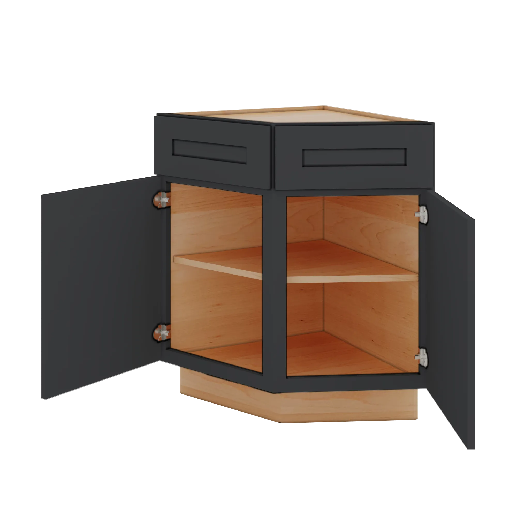 Modernform Cabinet Onyx Black Shaker 24" W X 34 1/2" H X 24" D Base End Corner Cabinet