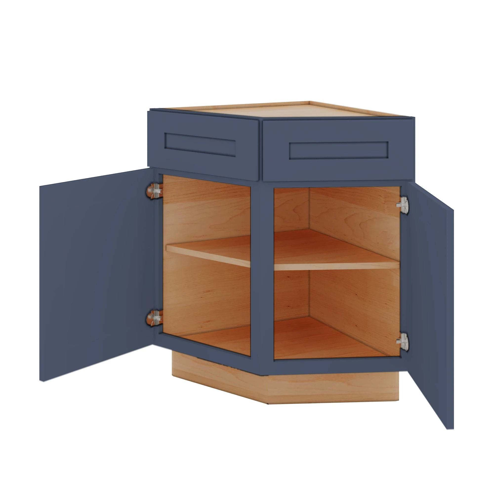 Modernform Cabinet Signature Blue 24" W X 34 1/2" H X 24" D Base End Corner Cabinet