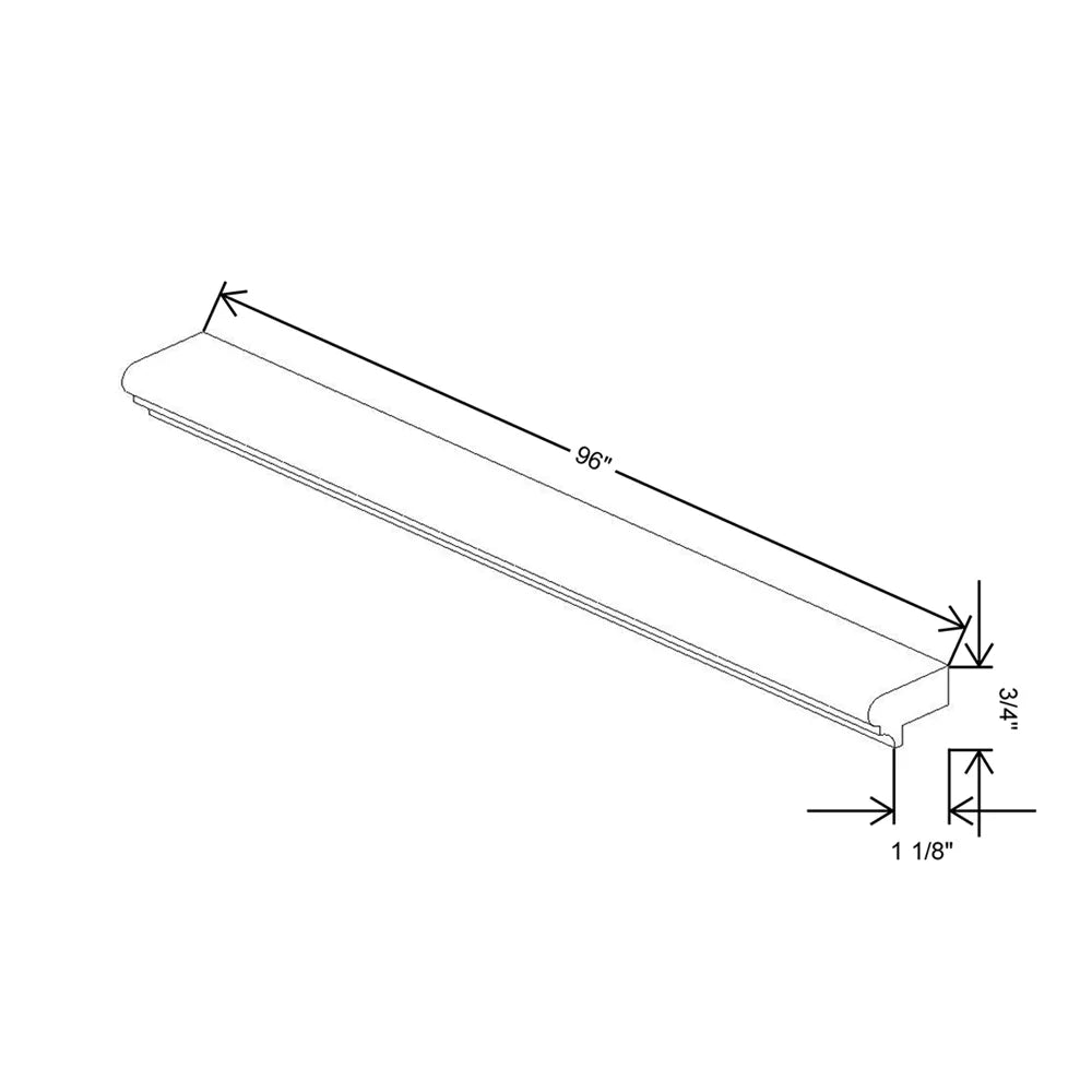 Kitchen Cabinet Distributors Shaker Kodiak Bottom Edge Molding (Narrow Light Rail)