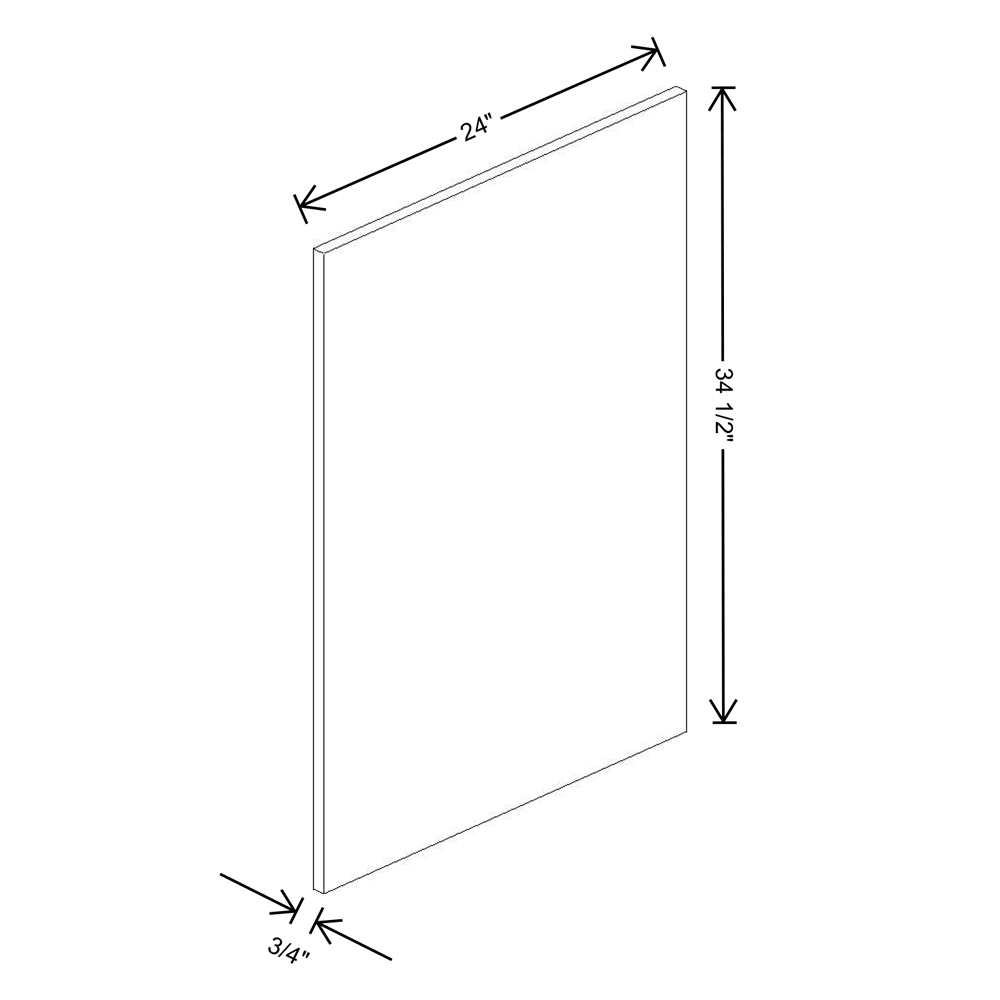 Fabuwood Illume Catalina Olmo 3 Base End Panel 3/4"