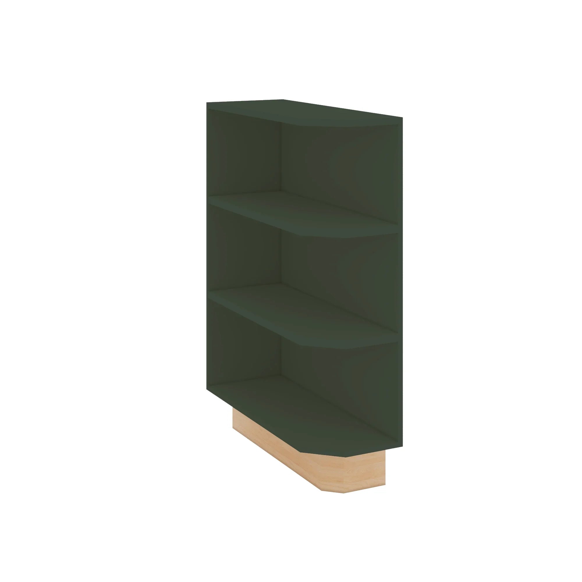 Modernform Cabinet Slim Sage Green 09" W X 34 1/2" H X 24" D Base End Open Shelf