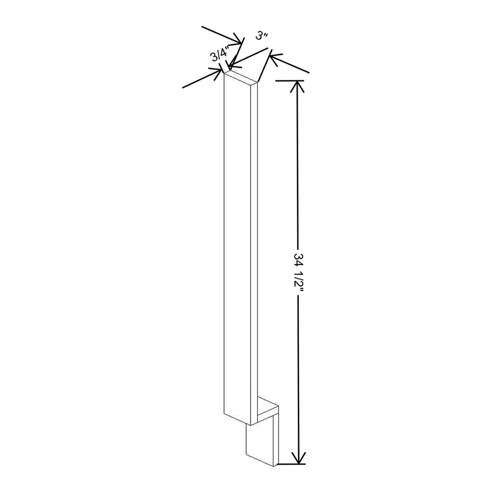 J&K Greige K3 Base Filler 3" W x 34 1/2" H