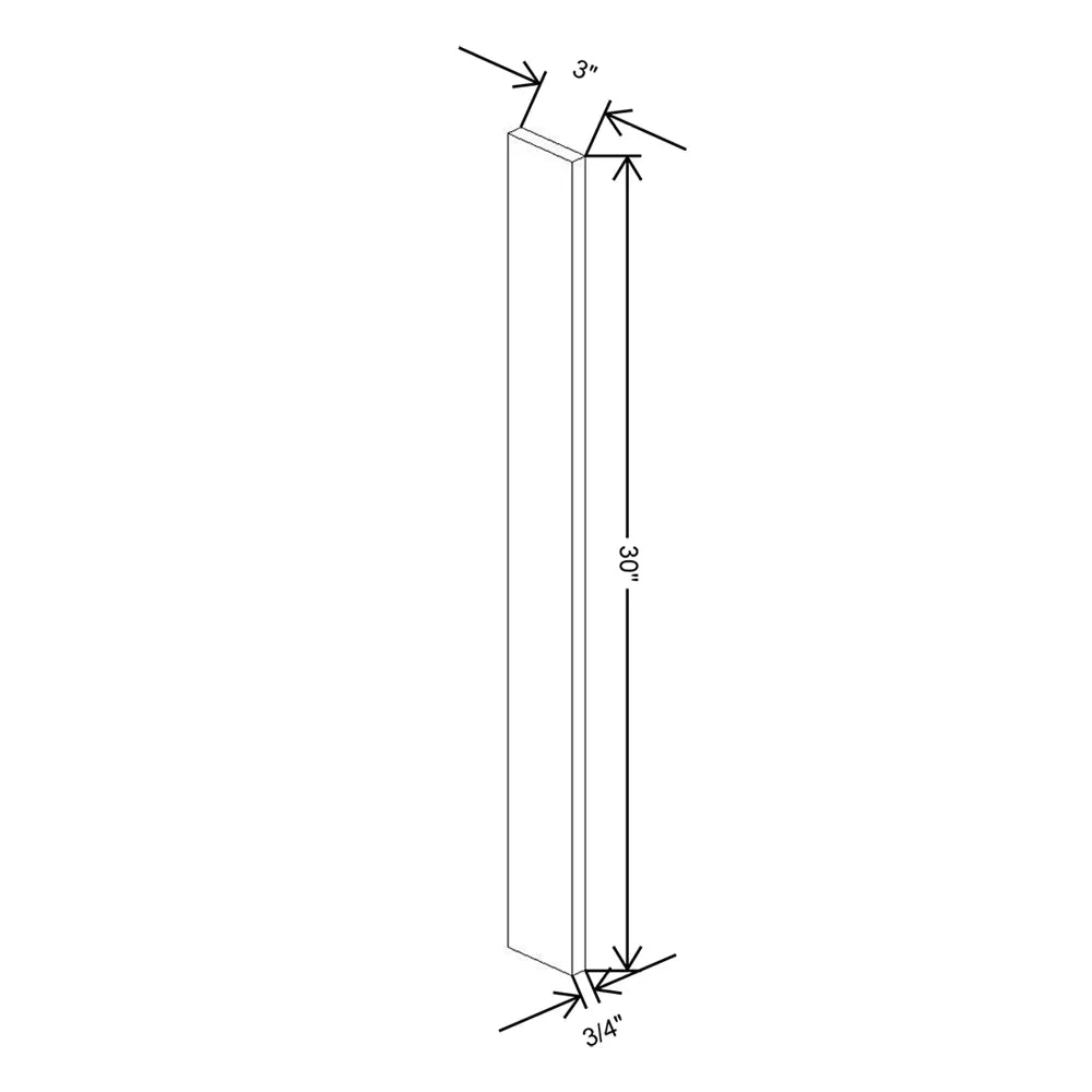 Kitchen Cabinet Distributors Shaker Designer White 5PC Base Filler (3x30)