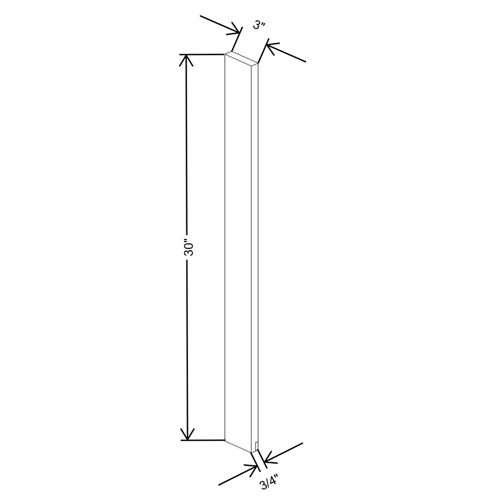 Fabuwood Quest Metro Frost 03"W Base Filler