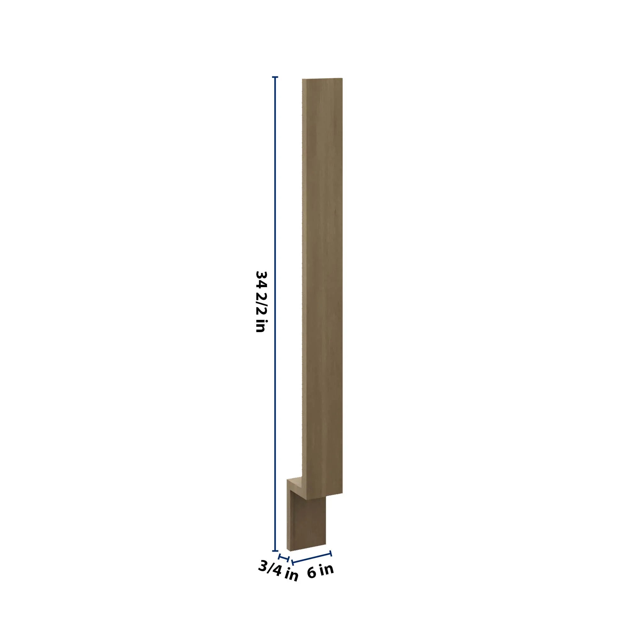 J&K Hazel H8 Base Filler 3" W x 34 1/2" H