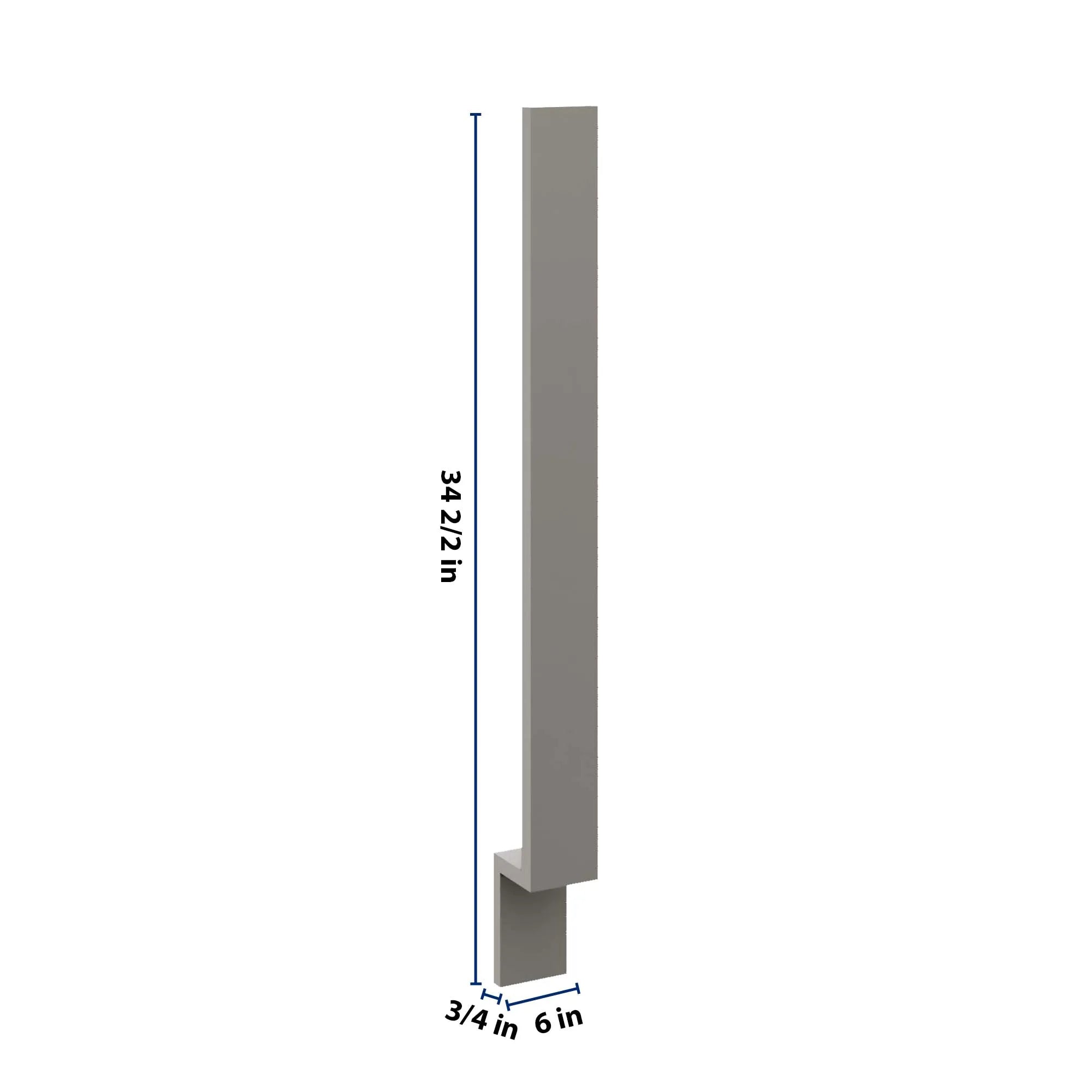 J&K Greige K3 Base Filler 3" W x 34 1/2" H