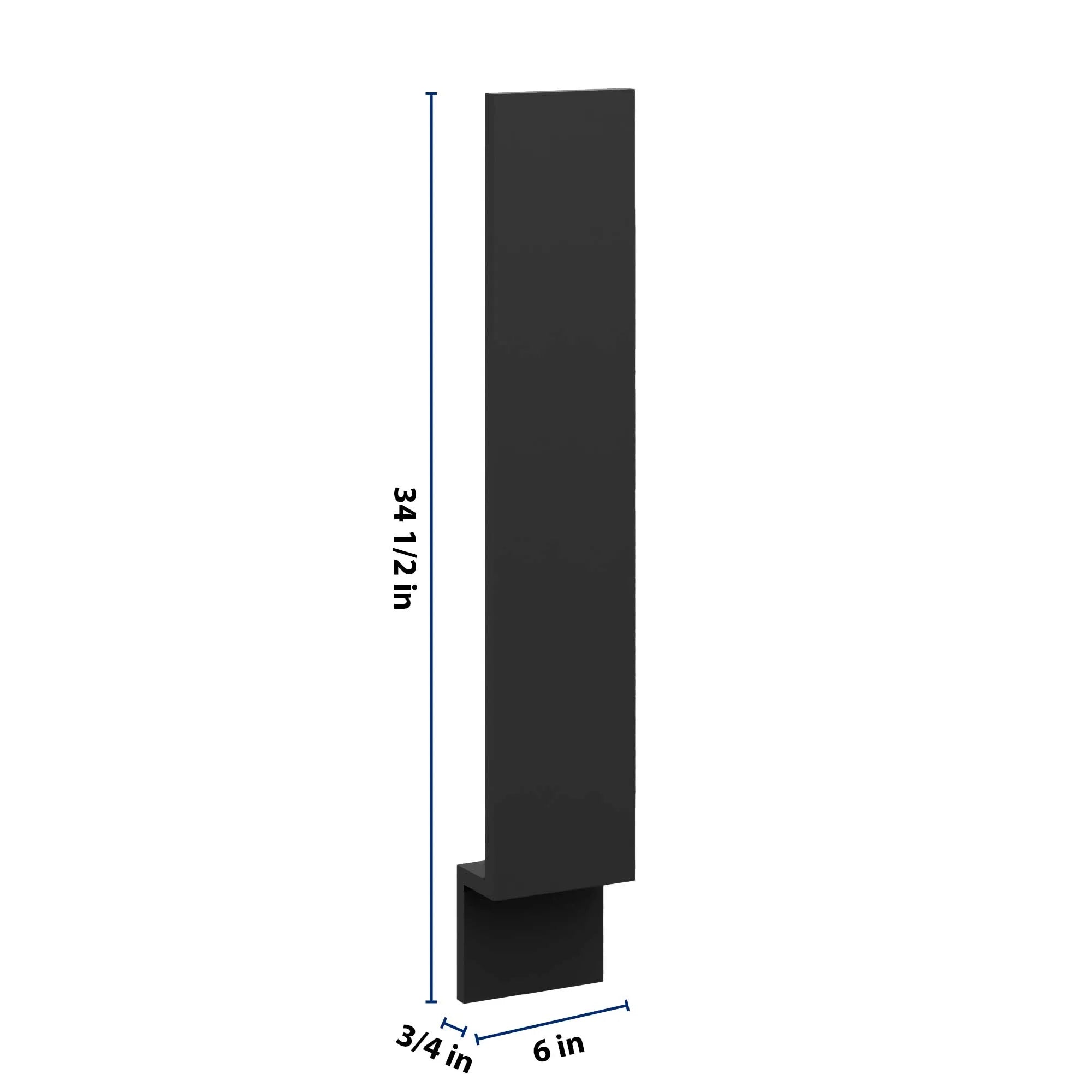 J&K Charcoal E2 Base Filler 6" W x 34 1/2" H