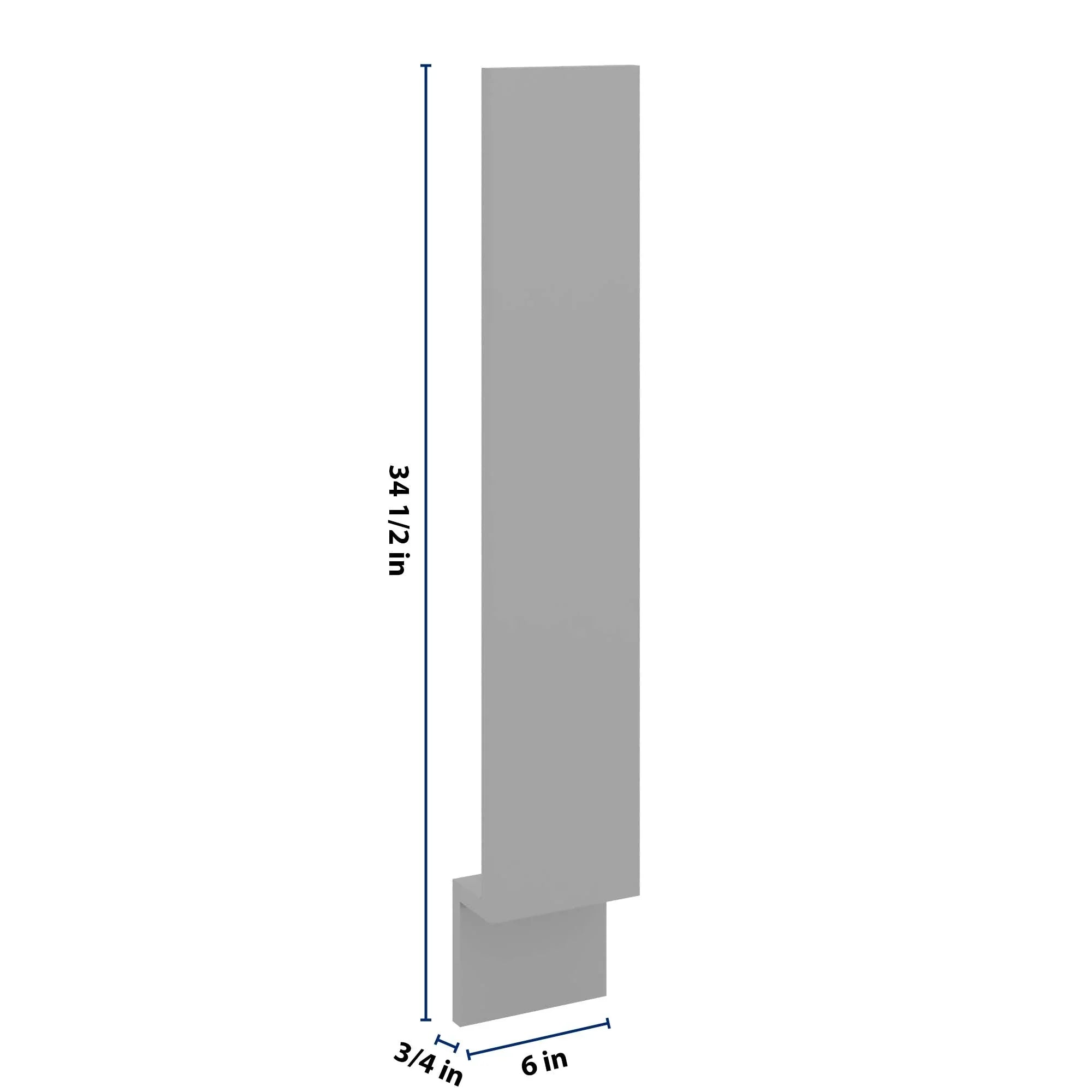 J&K Castle Grey S5 Base Filler 6" W x 34 1/2" H