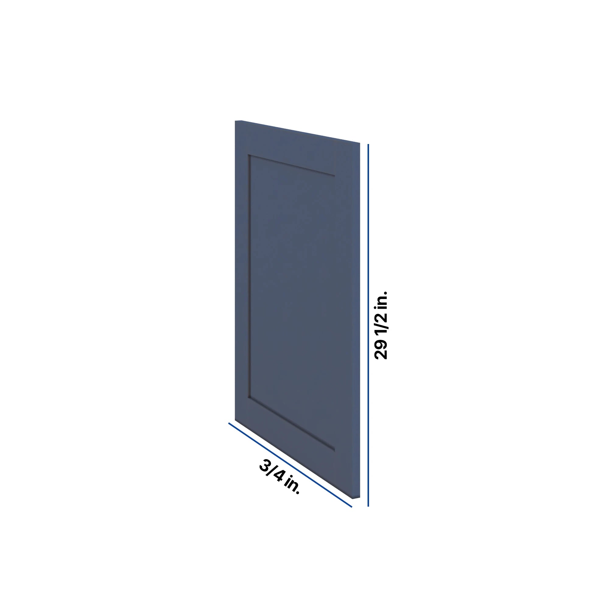 Modernform Cabinet Signature Blue 3/4" W X 29 1/2" X 23 1/2" D Base Decorative Panel