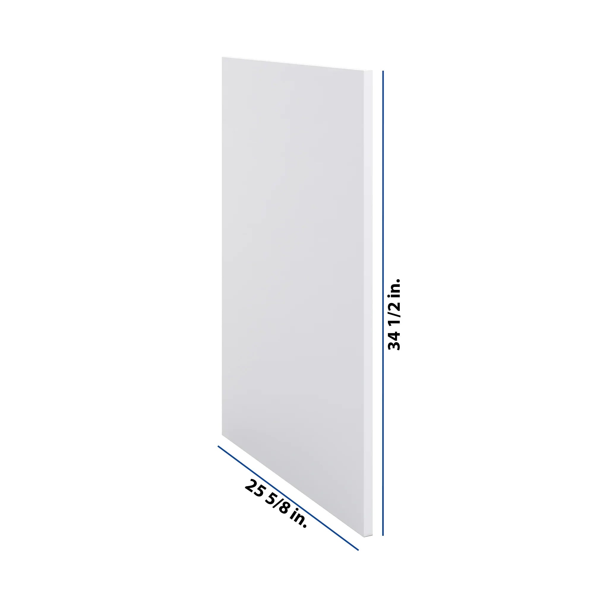 Modernform Cabinet Matte White 3/4" W X 34 1/2" H 25 5/8" D Base End Panel