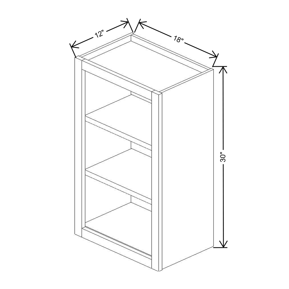 Wolf Classic Dartmouth 5-Piece Hazelnut Stain 18"W X 30"H Wall Bookcase Cabinet