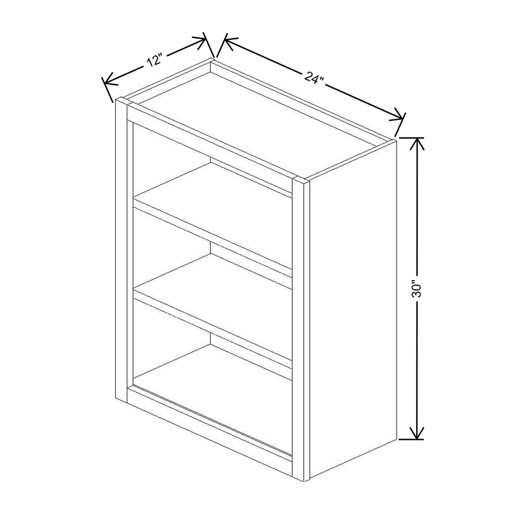 Wolf Classic Dartmouth 5-Piece Hazelnut Stain 24"W X 30"H Wall Bookcase