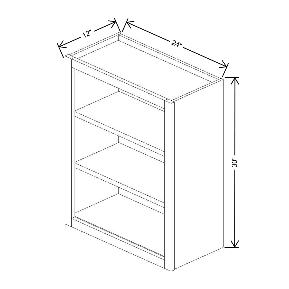 Wolf Classic Dartmouth White Paint 24"W X 30"H Wall Bookcase