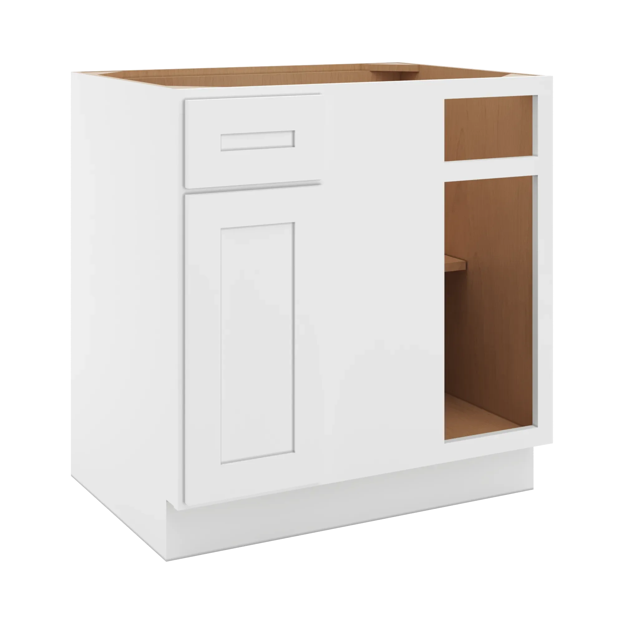 cnc luxor 5 piece white 39 to 42 w x 34 1 2 h blind base cabinet