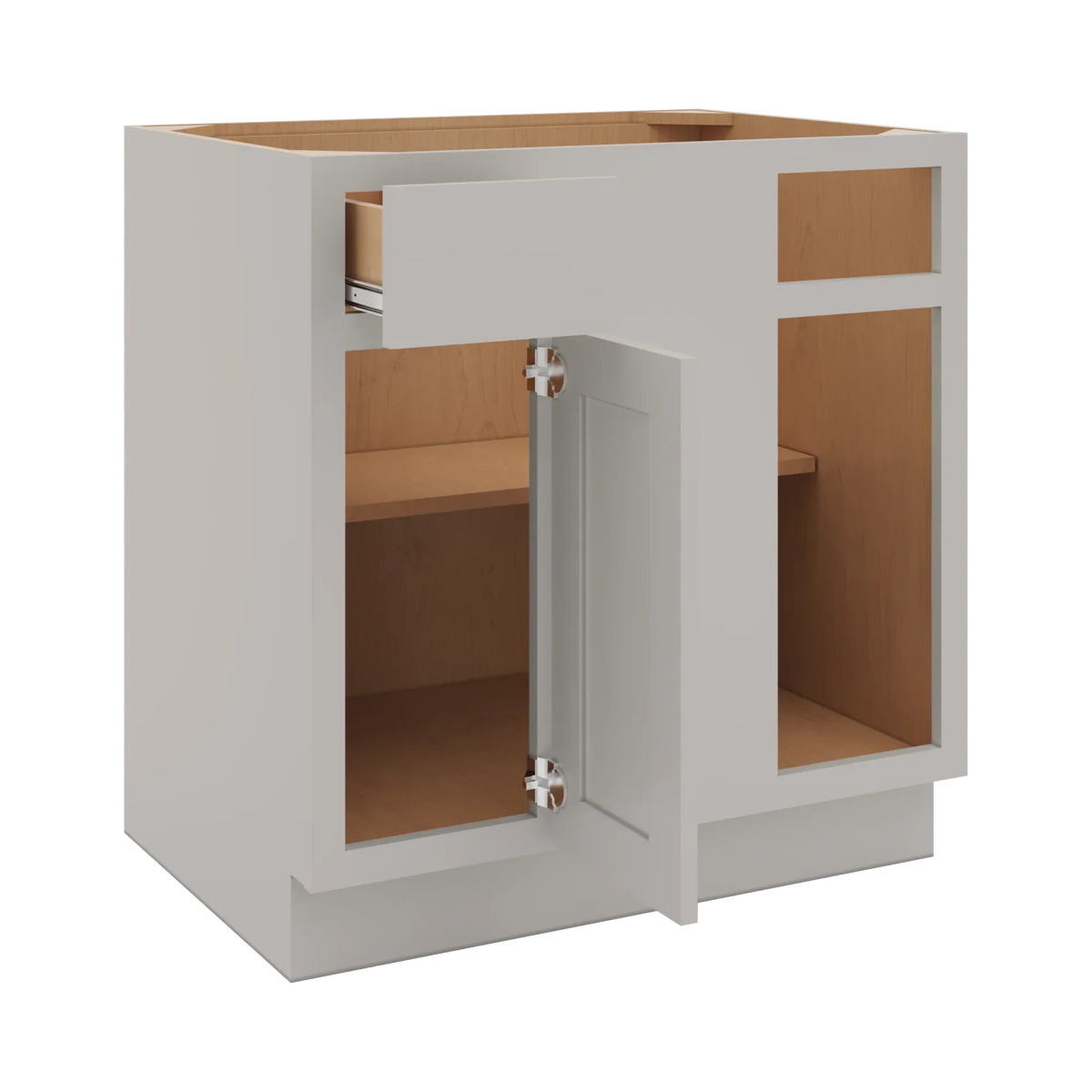 cnc luxor misty grey 39 to 42 w x 34 1 2 h blind base cabinet