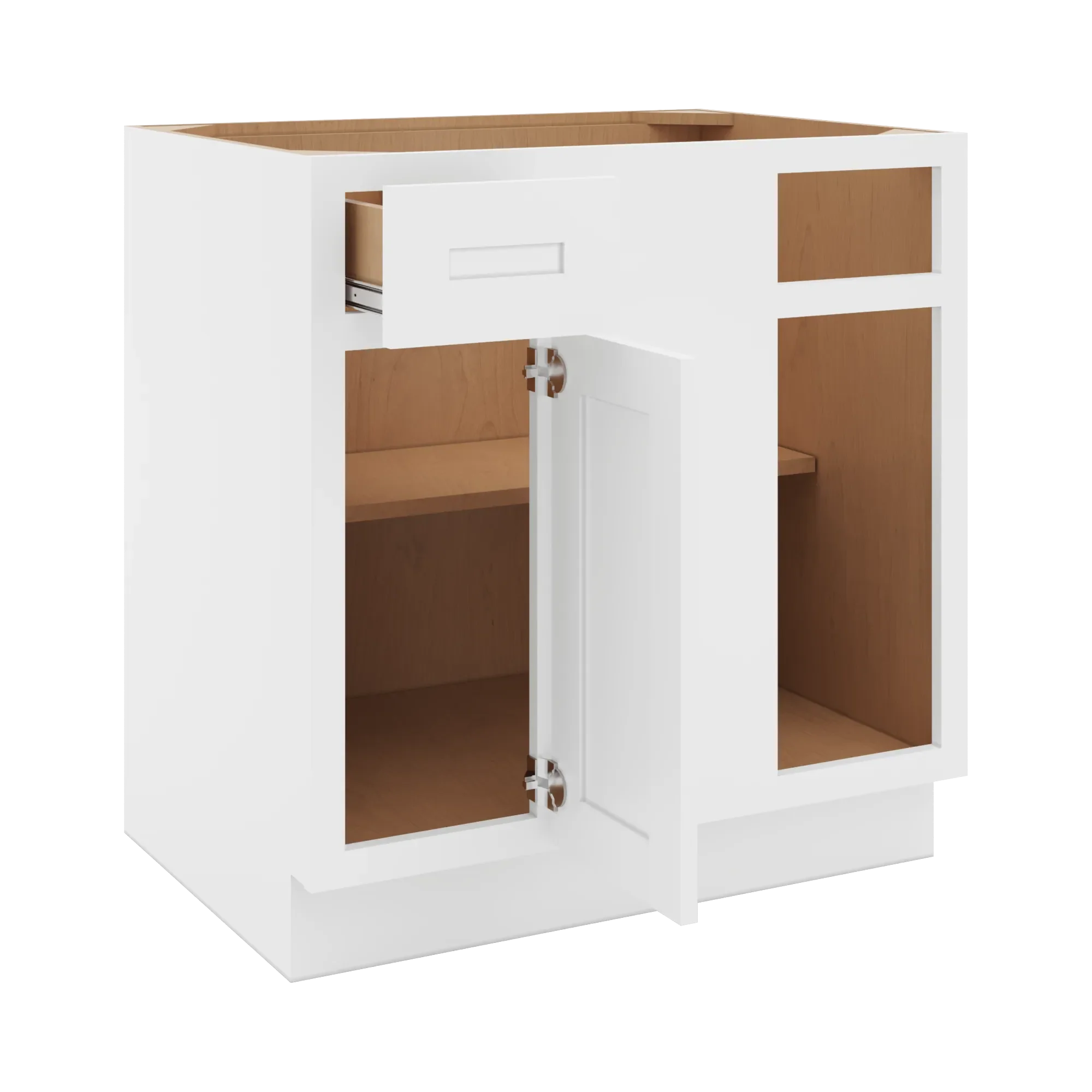 cnc luxor 5 piece white 39 to 42 w x 34 1 2 h blind base cabinet