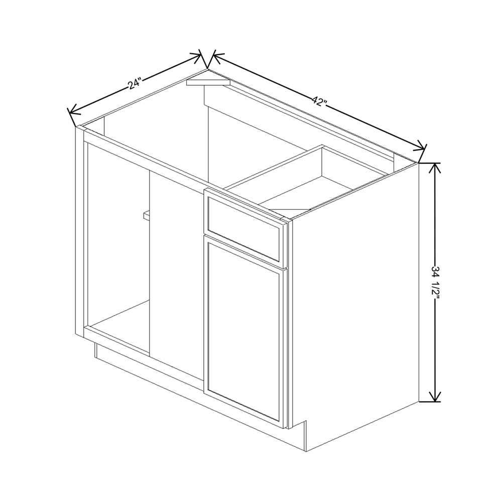 Cubitac Imperial Madison Midnight 42/45"W Blind Base Cabinet