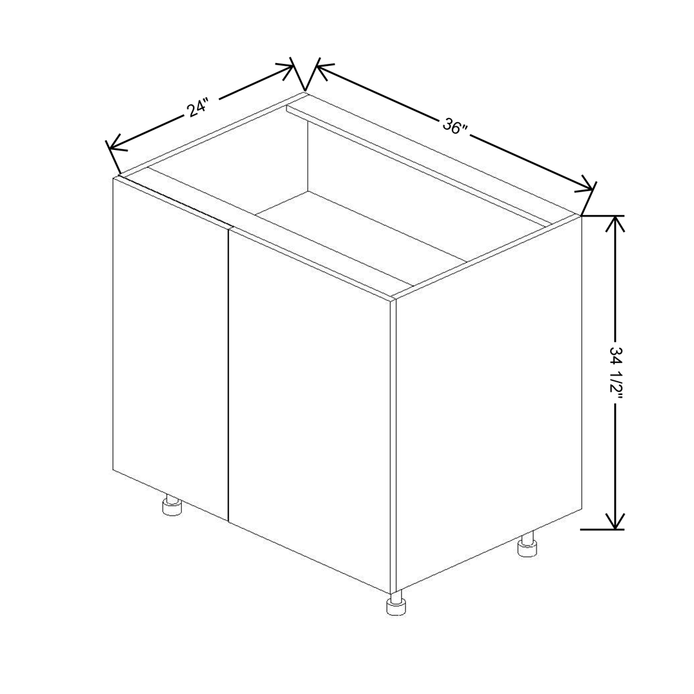 Fabuwood Illume Catalina Olmo 3 42" to 45"W Blind Base