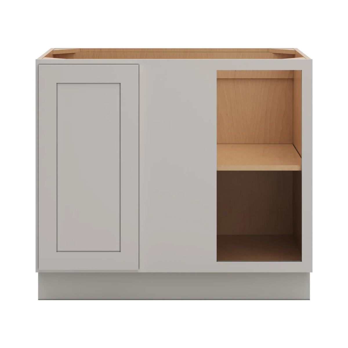 cnc luxor misty grey 42 to 45 w x 34 1 2 h full height blind base cabinet