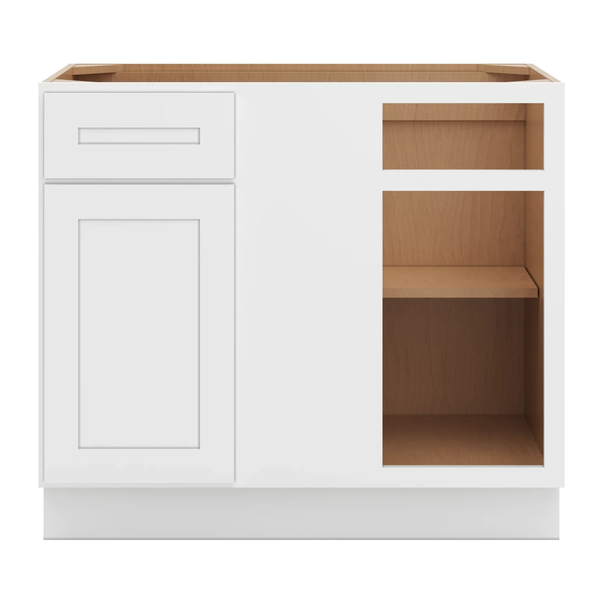 cnc luxor 5 piece white 42 to 45 w x 34 1 2 h blind base cabinet