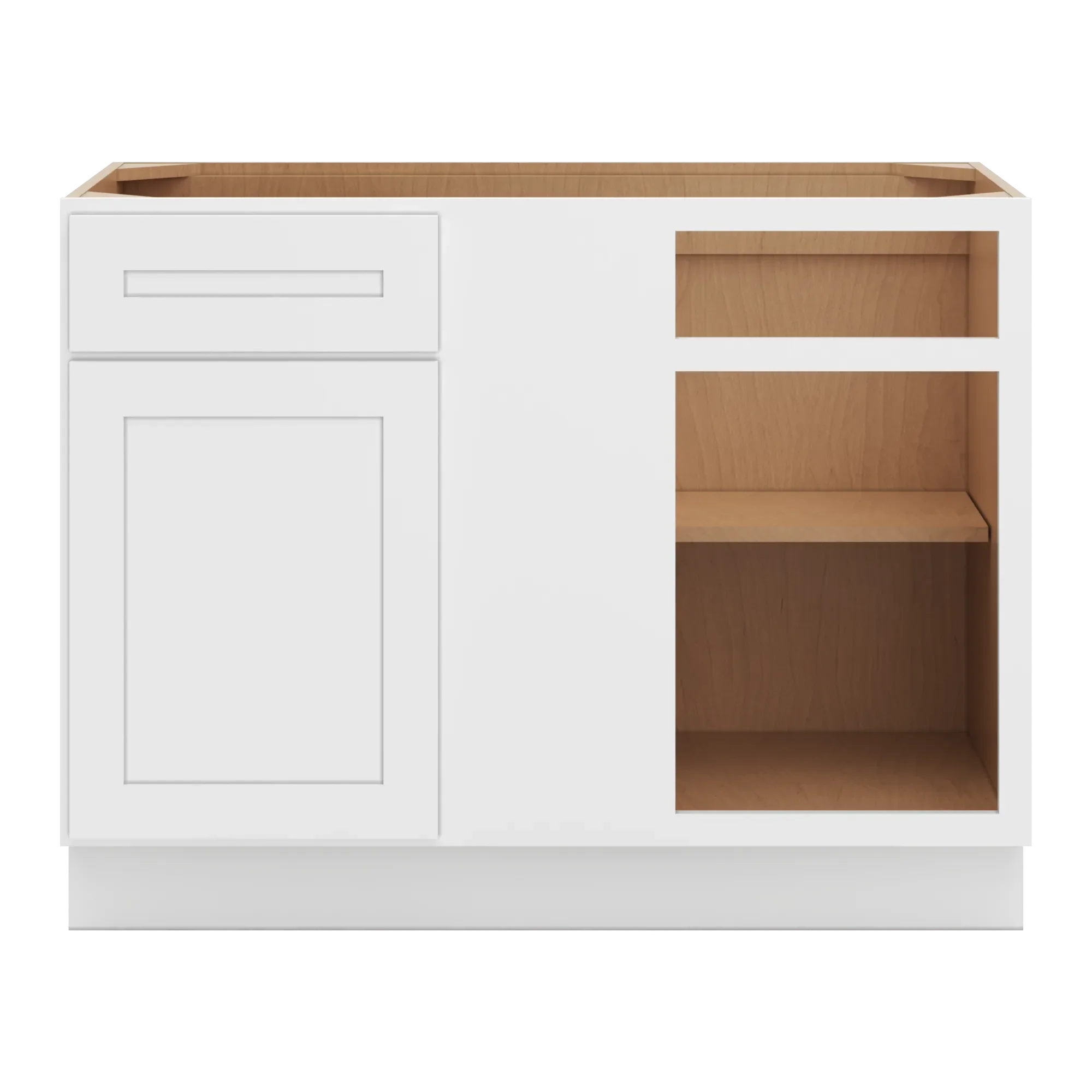 cnc luxor 5 piece white 45 to 48 w x 34 1 2 h blind base cabinet