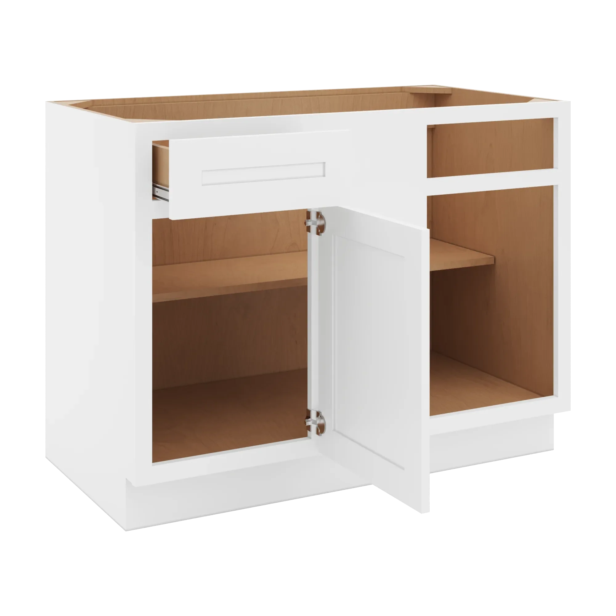 cnc luxor 5 piece white 45 to 48 w x 34 1 2 h blind base cabinet