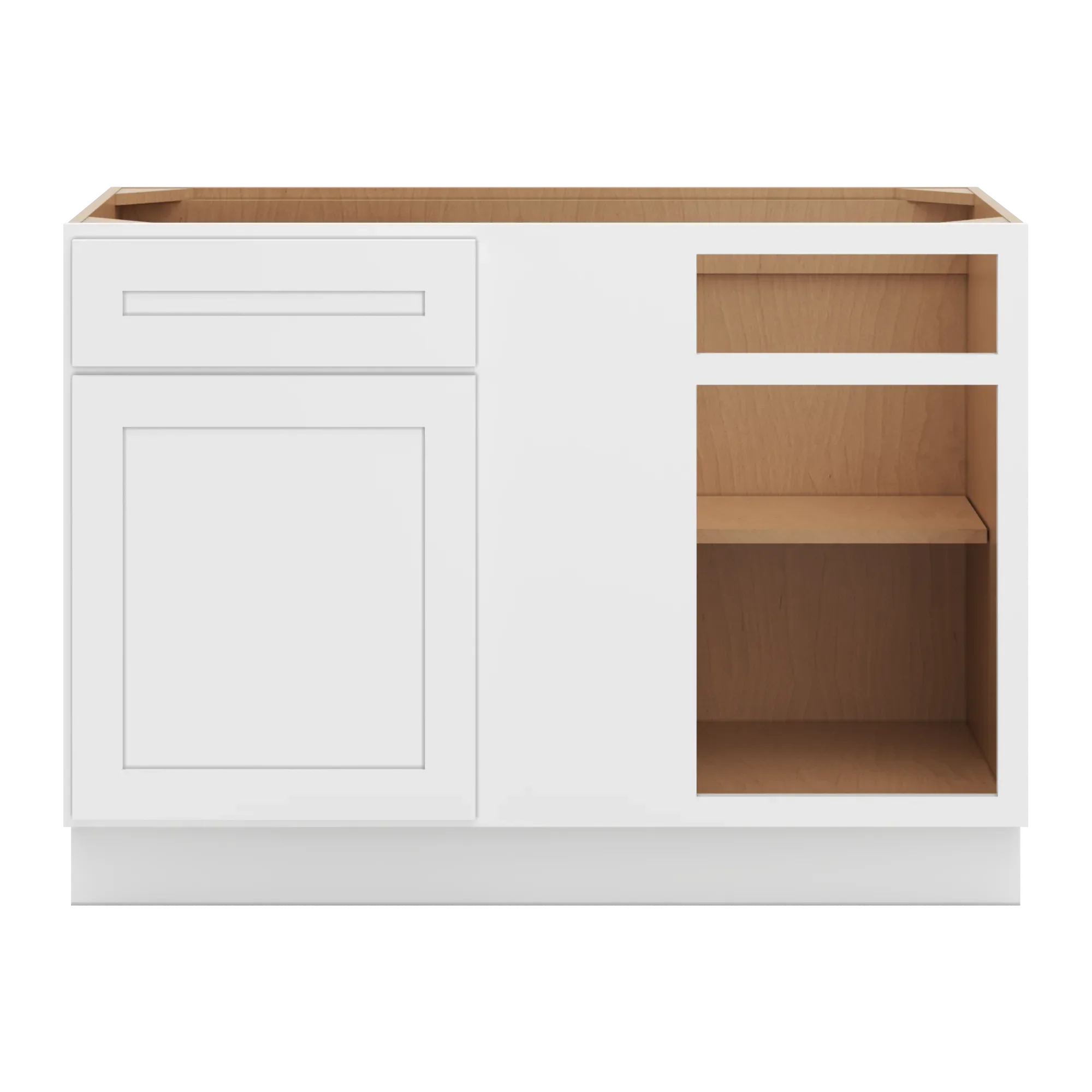 cnc luxor 5 piece white 48 to 51 w x 34 1 2 h blind base cabinet