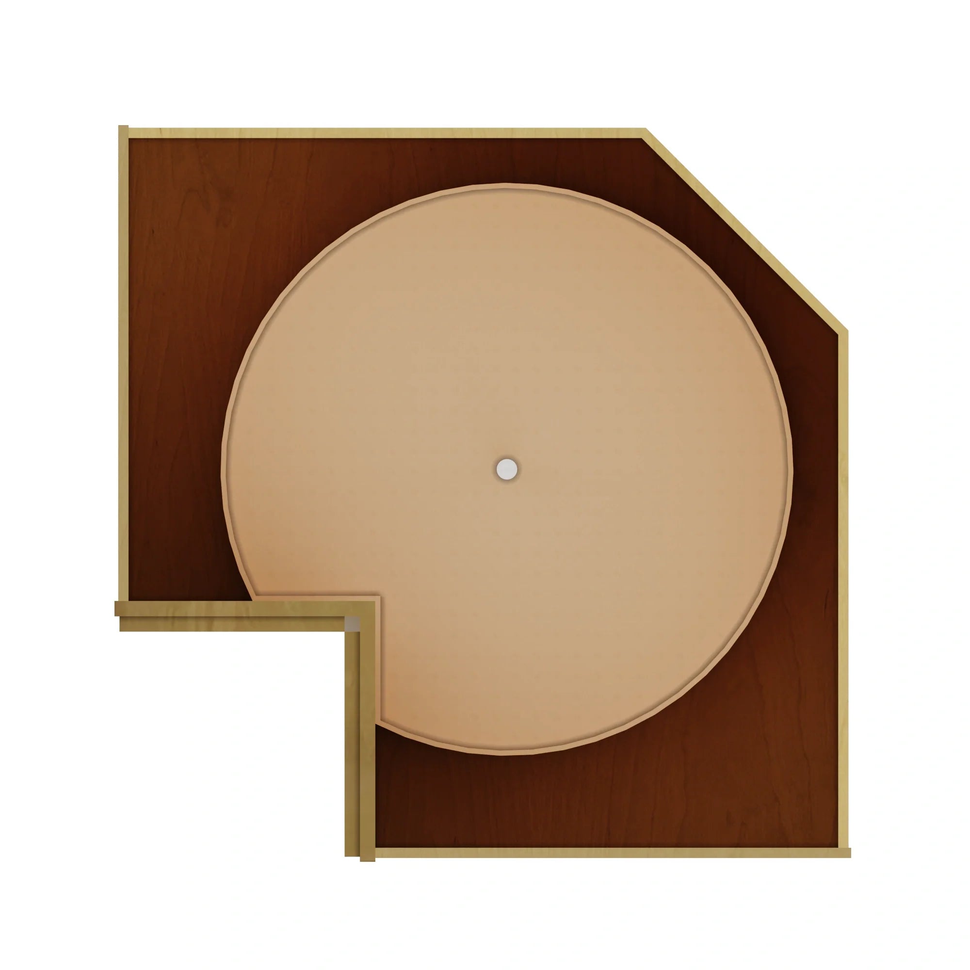 Modernform Cabinet Natural Shaker 36" W X 34 1/2" H X 24" D Lazy Susan Base Cabinet