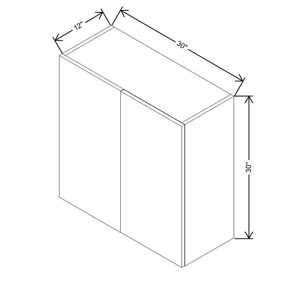 CNC Classic Milano Autumn 30" W X 15" H Double Door Wall Cabinet