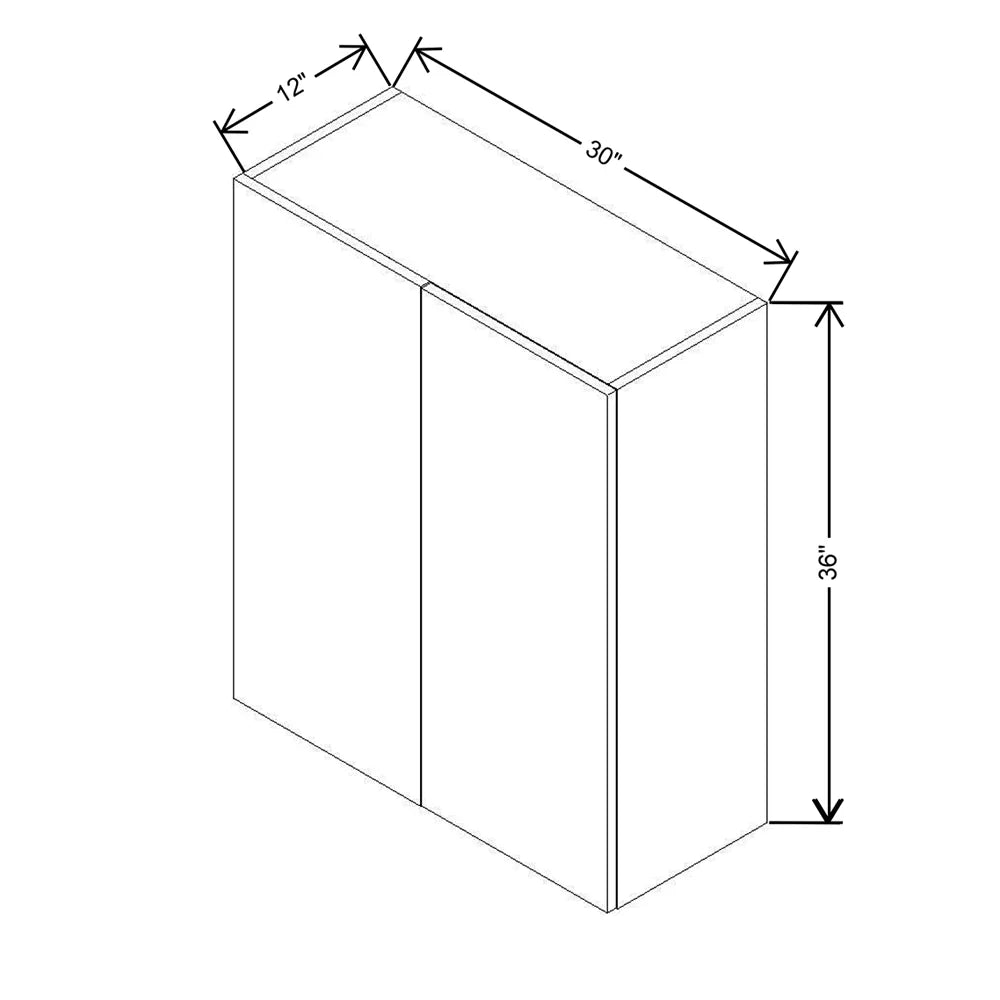CNC Classic Milano Dune 30 To 33" W X 36" H Single Door Blind Wall Cabinet
