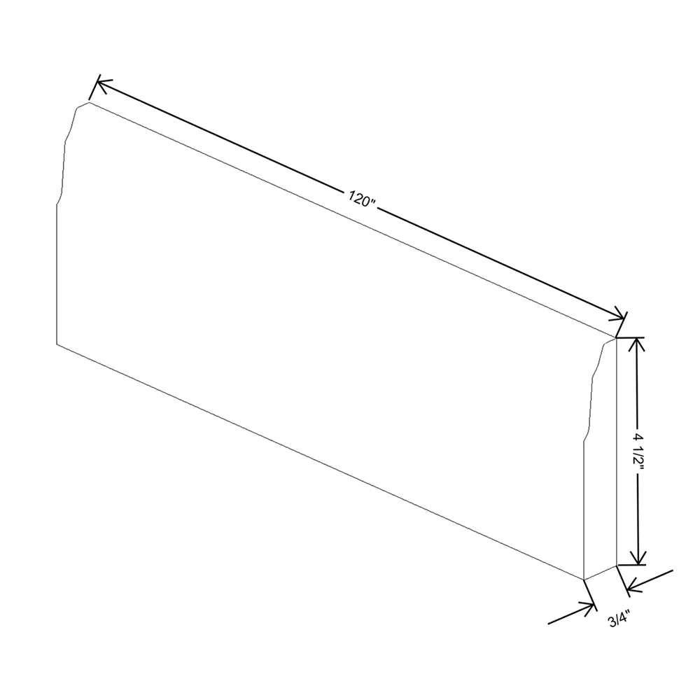 J&K Pebble B6 96" W Base Molding