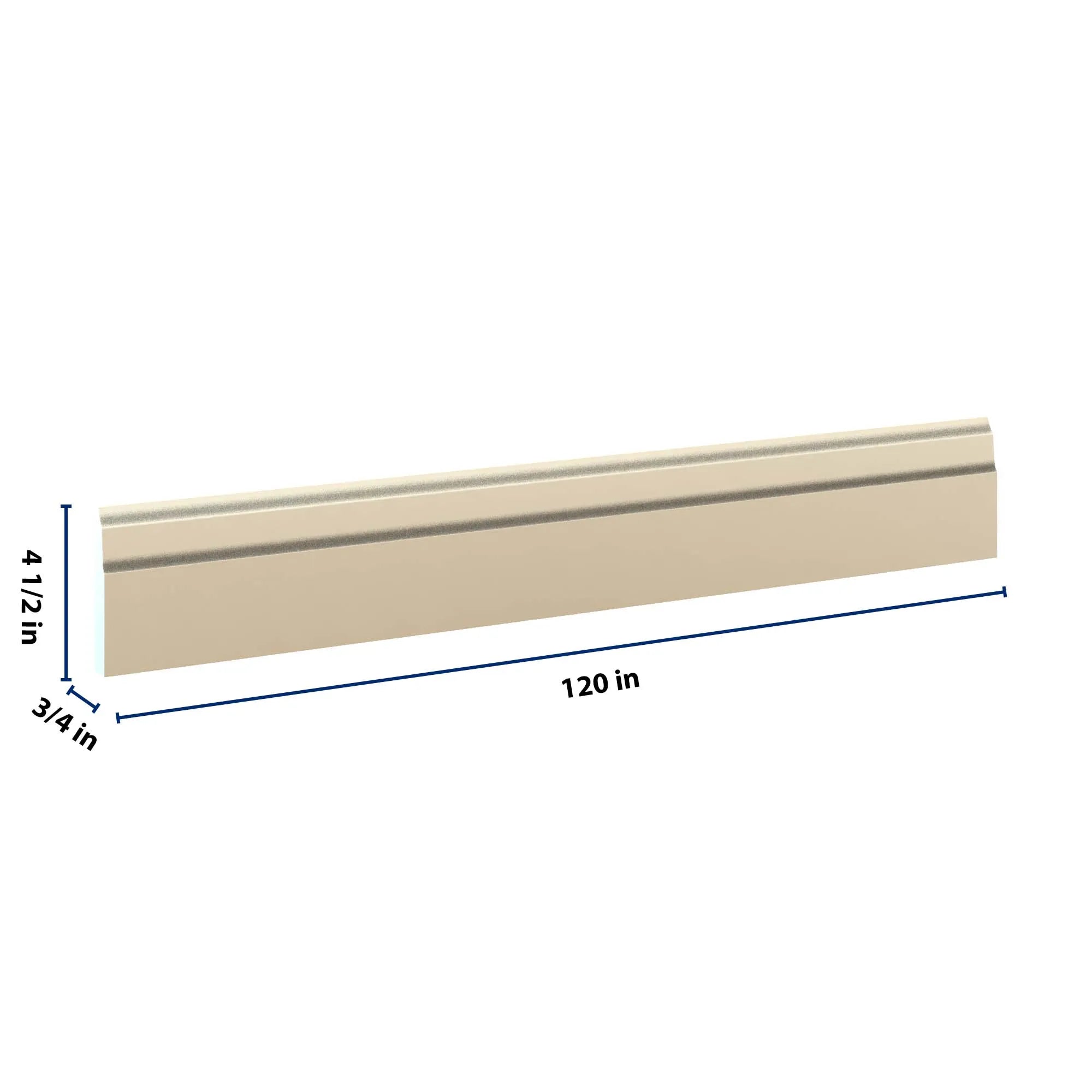 J&K Creme Glazed A7 96" W Base Molding