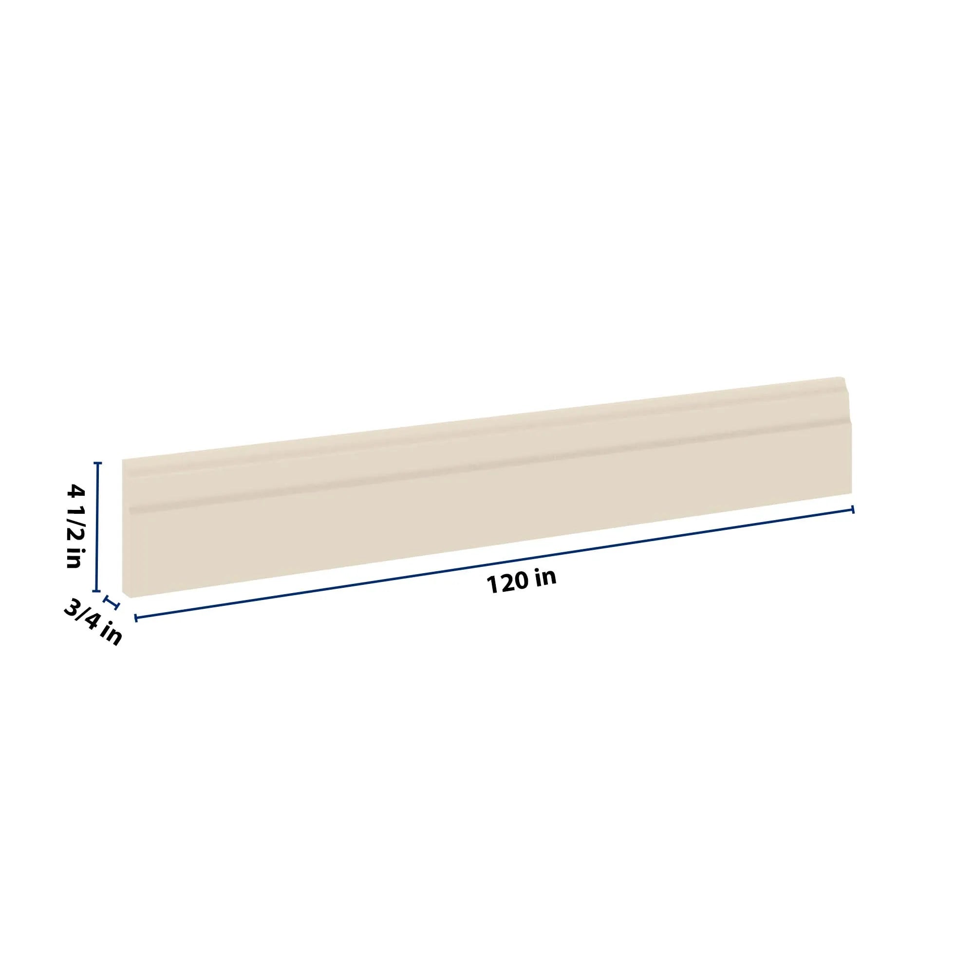 J&K Pearl Glazed H9 96" W Base Molding