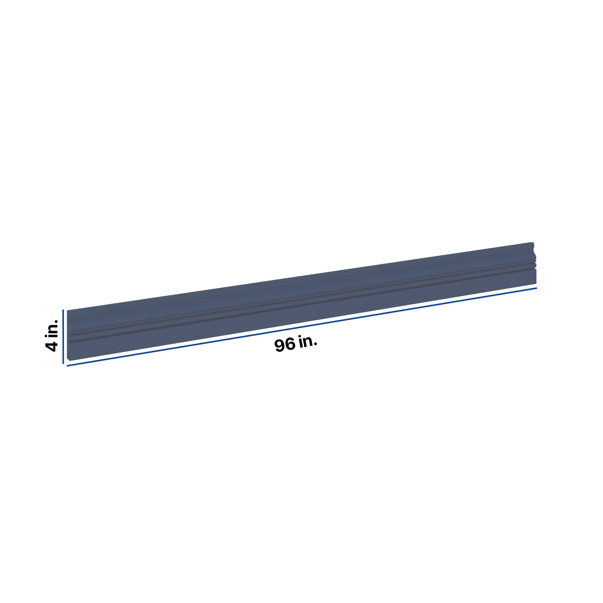 Modernform Cabinet Signature Blue 96" W X 4" H X 3/4" D Bottom Molding