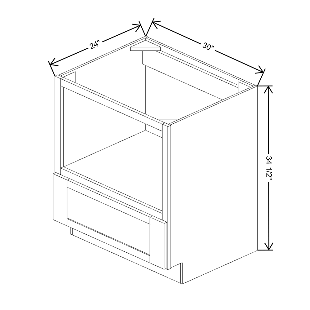 Wolf Classic Grove Terrain Stain 30"W Base Microwave Cabinet