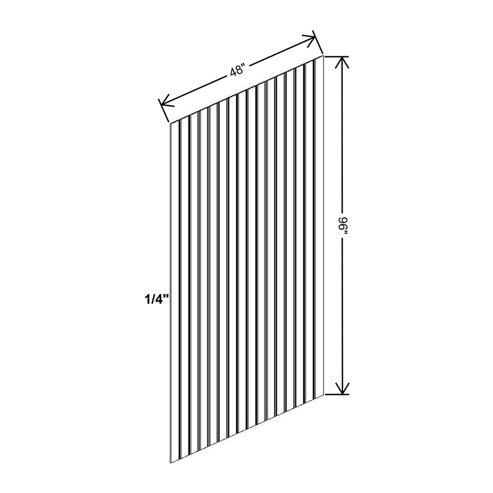 Wolf Classic Hazelnut Stain Stain Finished Beaded Panel 48"W x 96"H x 1/4"D