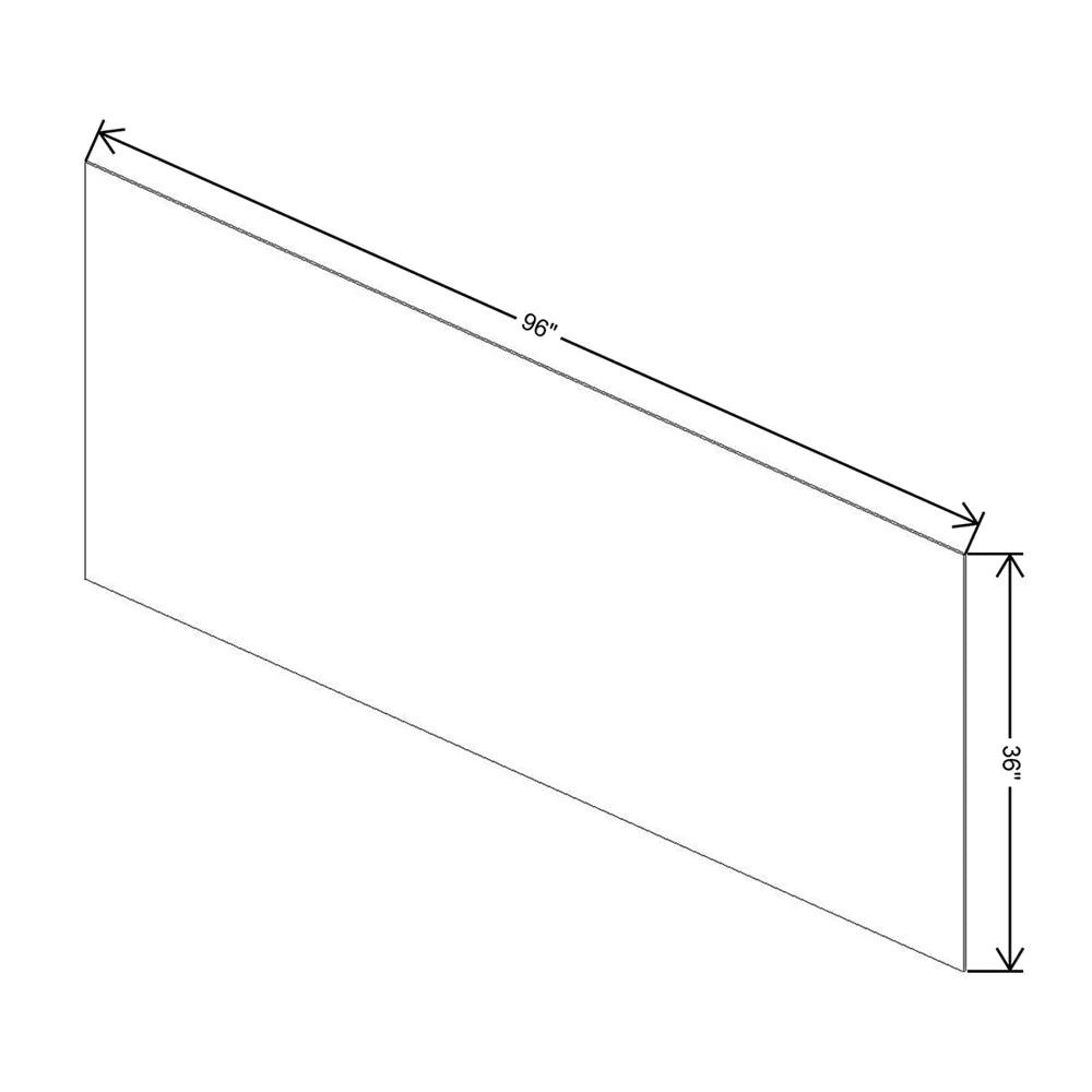 J&K White Shaker S8 BP9636 - Finished Skin Panel (Short Grain) 96" W x 36" H