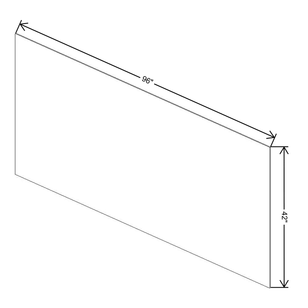 J&K White Shaker S8 BP9642 - Finished Skin Panel (Short Grain) 96" W x 42" H