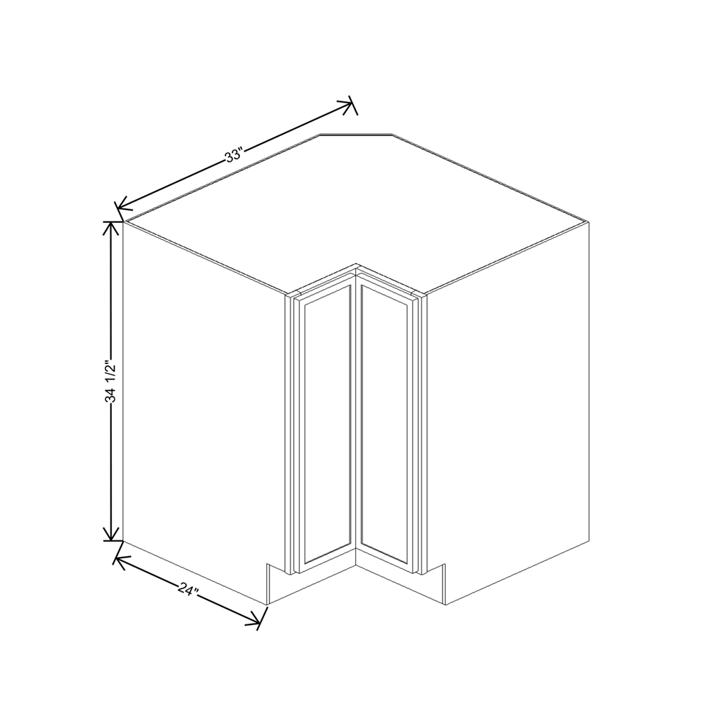 Cubitac Imperial Madison Hazelnut 33"W Square Corner Base 