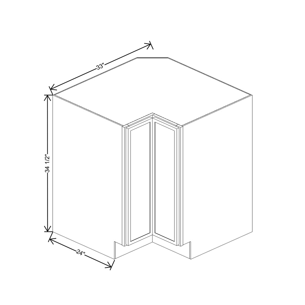 Cubitac Prestige Newport Latte 33"W Square Corner Base