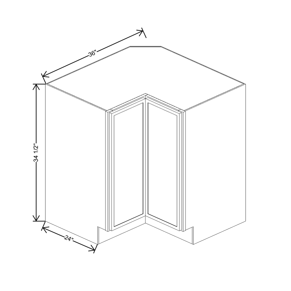 Cubitac Imperial Madison Hazelnut 36"W Square Corner Base