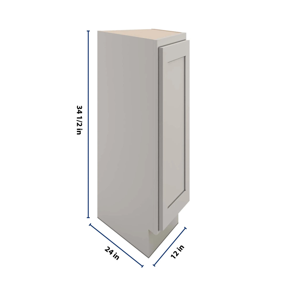 CNC Luxor 5-Piece Misty Grey 24" W X 34 1/2 " H Angle Base End Cabinet